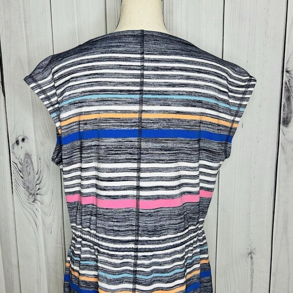 T by Talbots Women's Dress Striped Drawstring T-Shirt Sleeveless Sz Petite XL - Picture 9 of 10